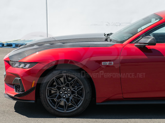 2024-Up Ford Mustang S650 | Terminator Style CARBON FIBER Front Vented Hood